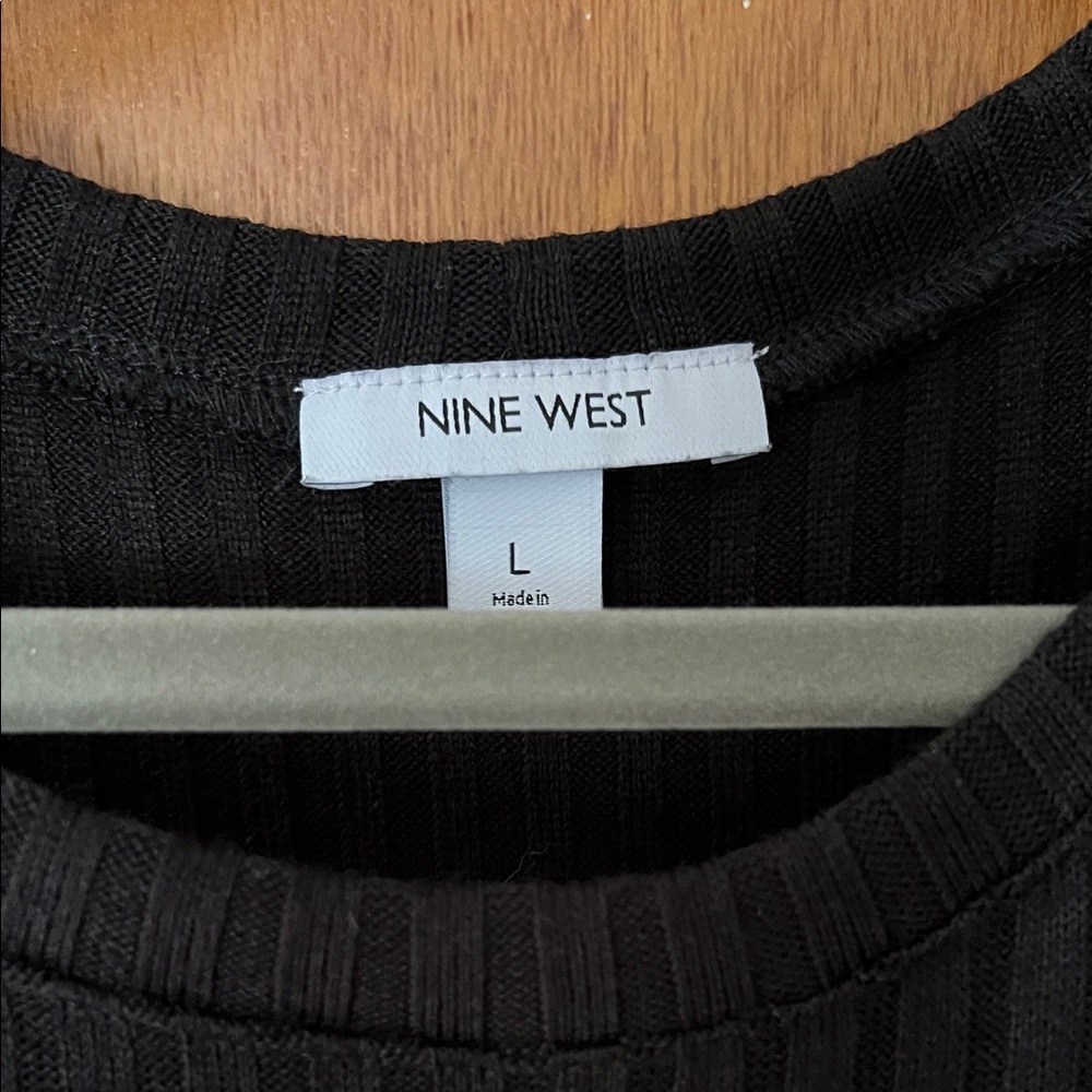 Nine West Black Ribbed Midi Dress - Picture 2 of 3